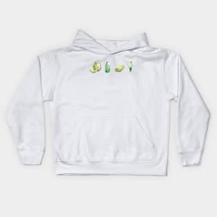 melon, melon soda, melonpan, melon soda float Kids Hoodie